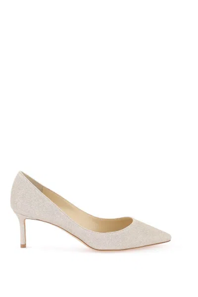 Jimmy Choo Glitter Glam Pumps With Signature Comfort In Silver