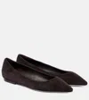 Jimmy Choo Romy Suede Ballet Flats In Brown