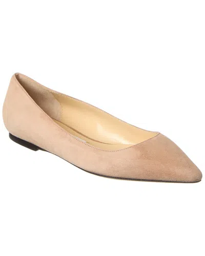 Jimmy Choo Romy Suede Flat In Pink