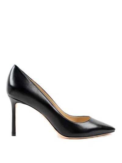 Jimmy Choo Roomy 85 Leather Pumps In Black
