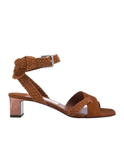 Jimmy Choo Rori 45 Braided Heeled Sandals In Brown