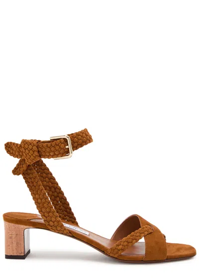 Jimmy Choo Rori 45 Braided Suede Sandals In Multi