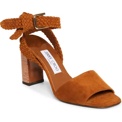 Jimmy Choo Rori Block Heel Sandal In Brown