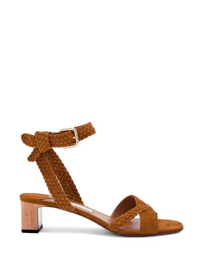 Jimmy Choo Rori Braided Suede Sandals In Animal Print
