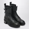 Jimmy Choo Rosabel Leather Lace-up Combat Boots Shoes In Black