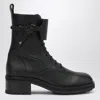 Jimmy Choo Rosabel Flat Black Leather Ankle Boots In Black
