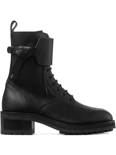 Jimmy Choo Rosabel Leather Lace-up Combat Boots