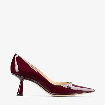 Jimmy Choo Rosalia 65 Garnet Patent Leather Pump Garnet 35 In Burgundy