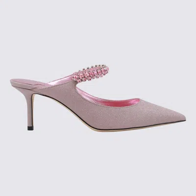 Jimmy Choo Bing Crystal Embellished Mules In Gray