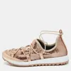 Jimmy Choo Rose Pink Metallic Leather And Sequins Andrea Sneakers In Multi