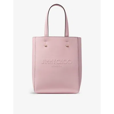 Jimmy Choo Lenny Leather Tote Bag In Rose/light Gold