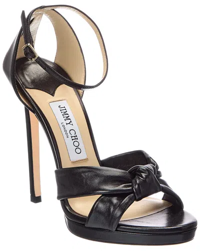 Jimmy Choo Rosie 120 Leather Sandal In Black