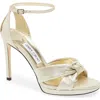 Jimmy Choo Bridal Rosie 120 Leather Sandals In White