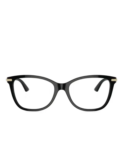 Jimmy Choo Round-frame Clear Glasses In Black