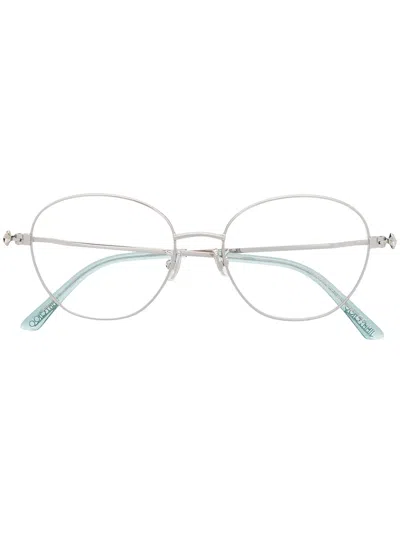 Jimmy Choo Round-frame Glasses In Silver