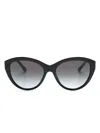 Jimmy Choo Round-frame Sunglasses In Black