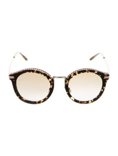 Pre-owned Jimmy Choo Round Gradient Sunglasses In Black
