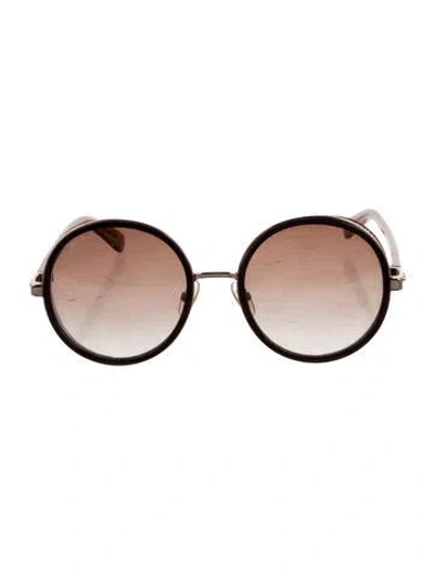 Pre-owned Jimmy Choo Round Gradient Sunglasses In Brown