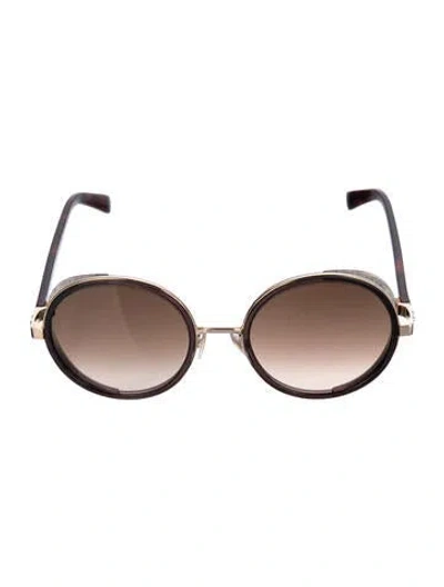 Pre-owned Jimmy Choo Round Gradient Sunglasses In Brown
