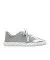 Jimmy Choo Diamond Light Flex Glittered Sneakers In Gray