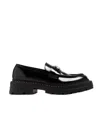 Jimmy Choo Calf Leather Slip-on Loafers In Black