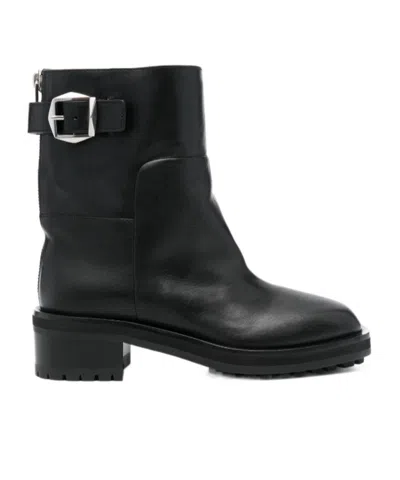 JIMMY CHOO ROUND-HEAD SHORT BOOTS