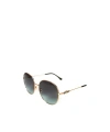 Jimmy Choo Round Sunglasses In Black