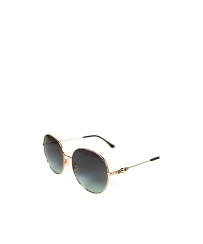 Jimmy Choo Round Sunglasses In Black