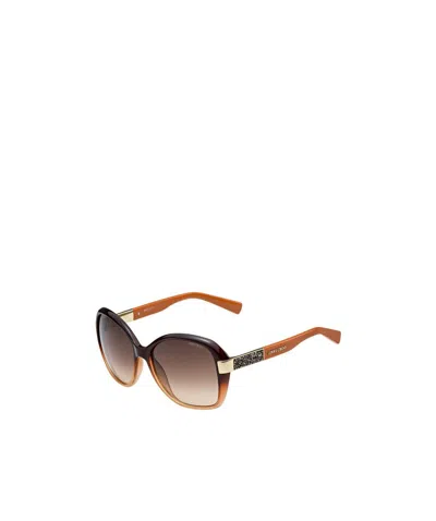 Jimmy Choo Round Sunglasses In Brown