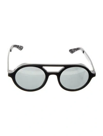 Pre-owned Jimmy Choo Round Tinted Sunglasses In Black