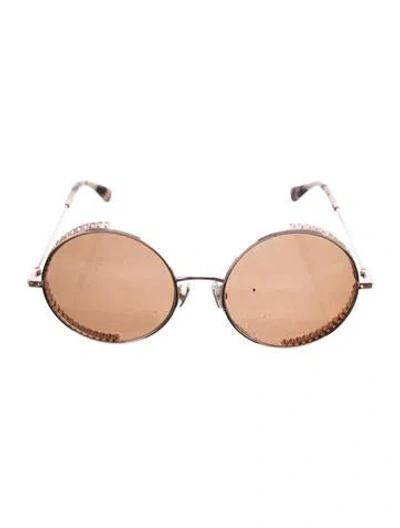 Pre-owned Jimmy Choo Round Tinted Sunglasses In Pink