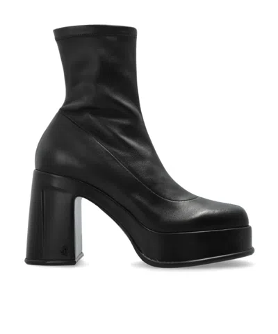 Jimmy Choo Round-toe Ankle Boots In Black