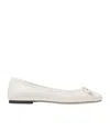 Jimmy Choo Elme Ballerina Leather Flats In White
