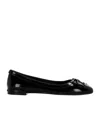 Jimmy Choo Round Toe Flat Shoes In Black