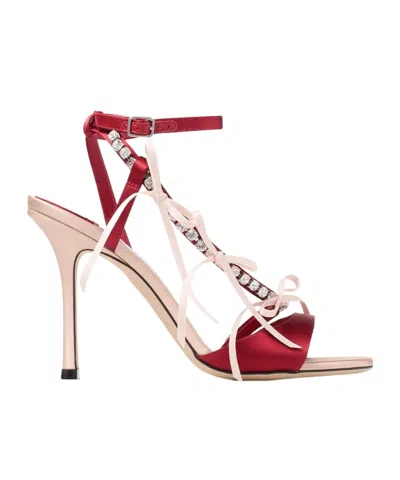Jimmy Choo Round-toe High-heeled Sandals In Red