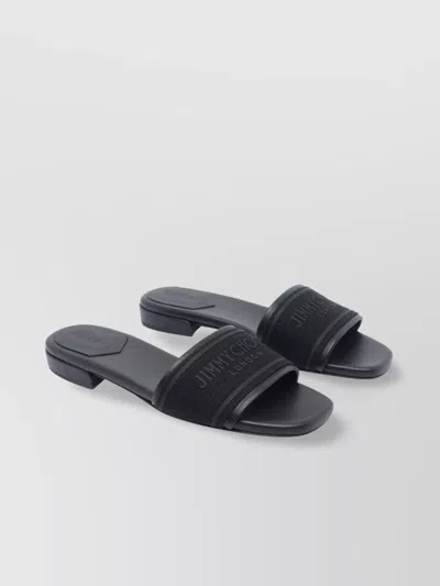 Jimmy Choo Round Toe Leather Sandals