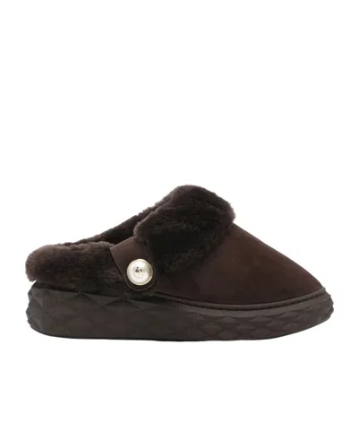 JIMMY CHOO ROUND-TOE MULES