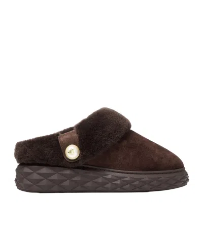 Jimmy Choo Round-toe Mules In Brown