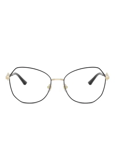 Jimmy Choo Round-frame Clear-lenses Glasses In Multi