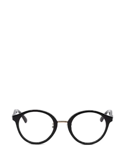 Jimmy Choo Round-frame Glitter-embellished Glasses In Purple