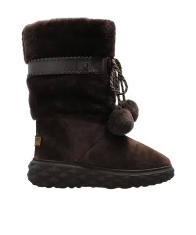 Jimmy Choo Round-toe Short Boots In Animal Print
