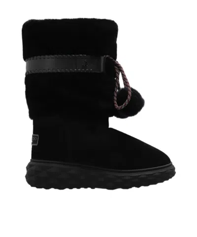 Jimmy Choo Round-toe Short Boots In Black