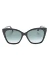 Jimmy Choo Womens E9o Dark Grey Shaded Lucine Cats Eye Acetate Sunglasses In Black