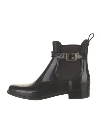 Pre-owned Jimmy Choo Rubber Rain Boots In Black