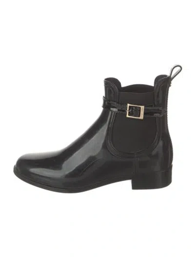 Pre-owned Jimmy Choo Rubber Rain Boots In Black
