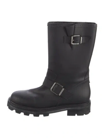 Pre-owned Jimmy Choo Rubber Rain Boots In Black