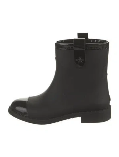 Pre-owned Jimmy Choo Rubber Rain Boots In Black