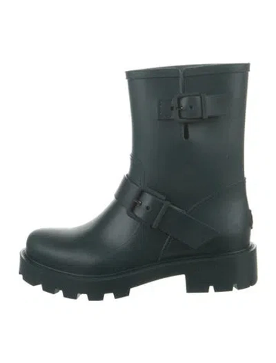 Pre-owned Jimmy Choo Rubber Rain Boots In Green