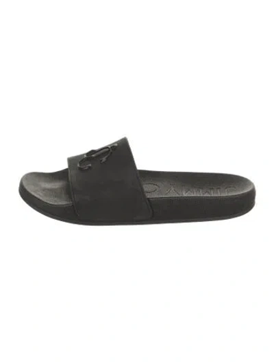 Pre-owned Jimmy Choo Rubber Slides In Black