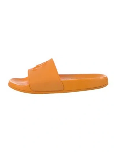 Pre-owned Jimmy Choo Rubber Slides In Orange
